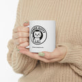 Curiosity Club Ceramic Mug — Funny Cat Logo Coffee Cup (11oz & 15oz)