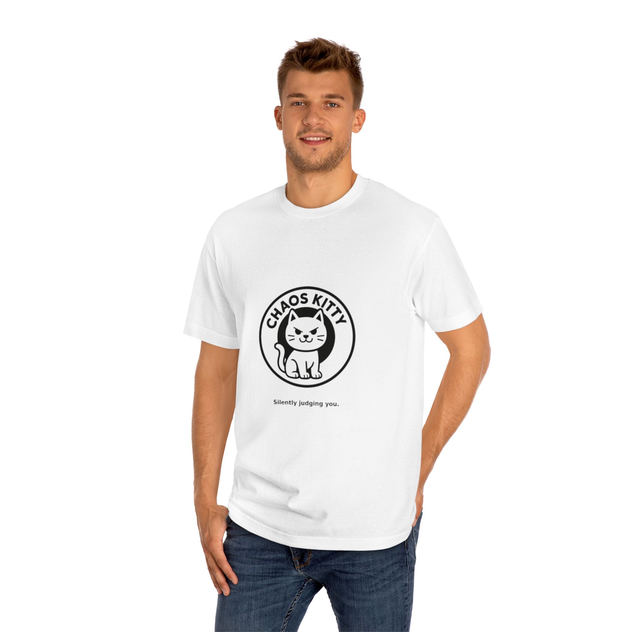 Chaos Kitty T-Shirt — Cute Judging Cat Graphic Tee